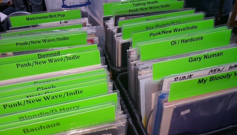 Those big plastic dividers in record stores -rock vinyl revival 
