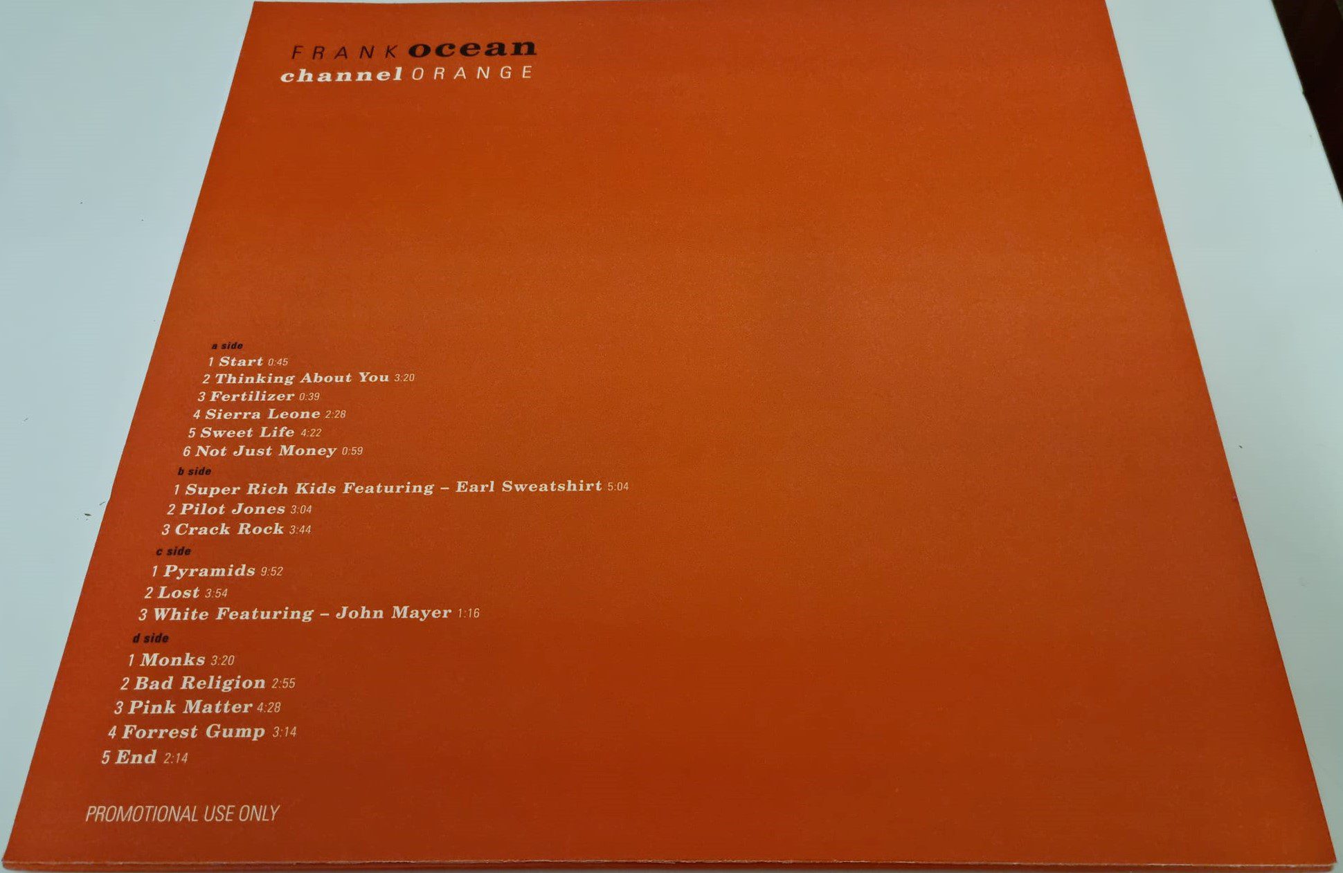 Frank Ocean - Channel Orange -LP Record Vinyl