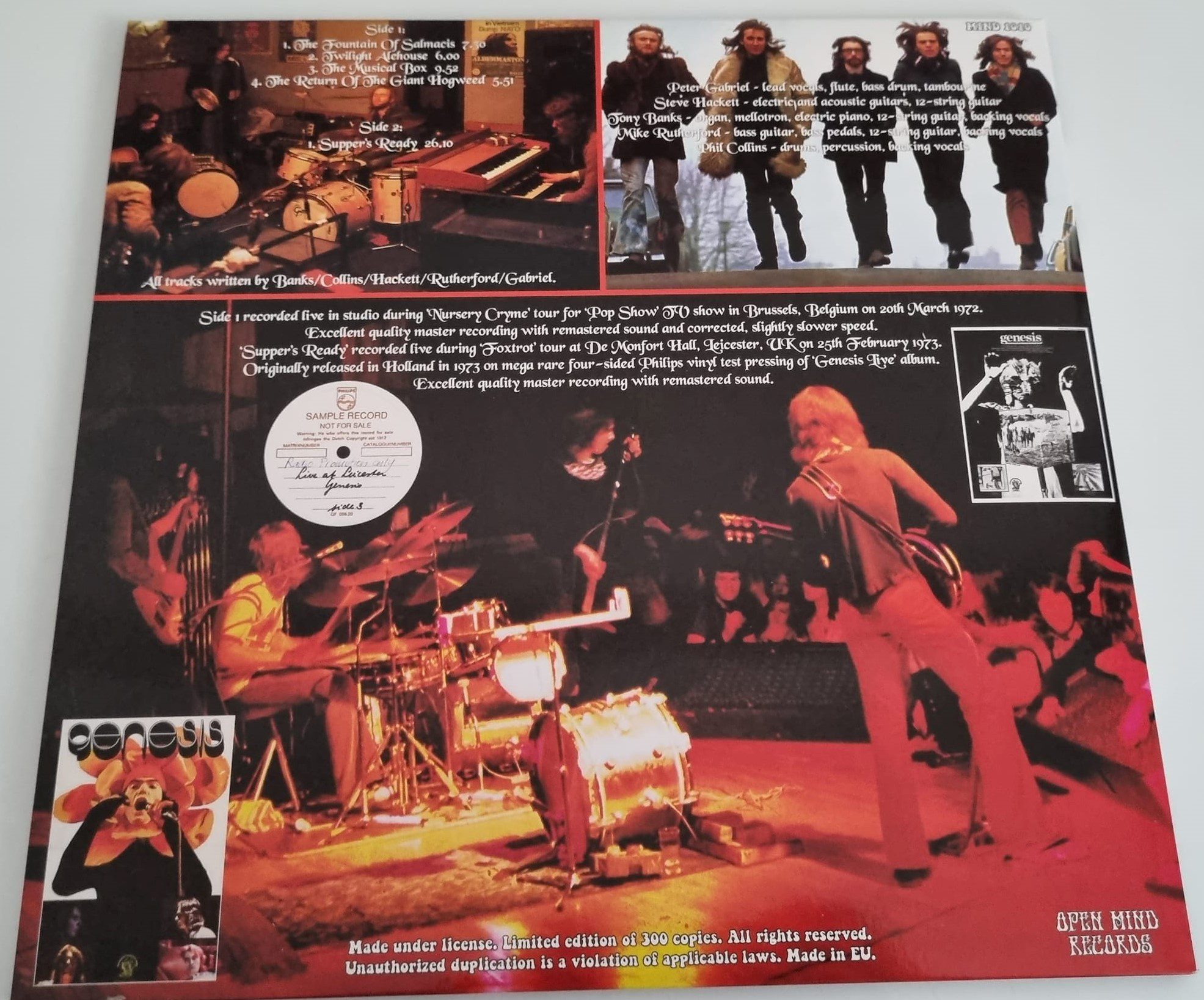 Genesis – Live In Brussels March 1972 + Leicester 1973 – LP Vinyl